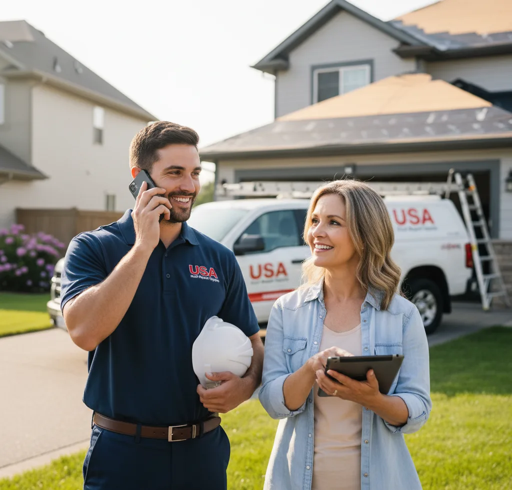 USA Roof Repair Experts customer support in Rossville